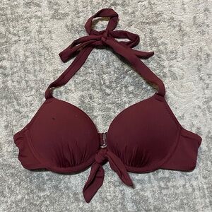 H&M maroon super push up Halter Bikini Top. Size 32B